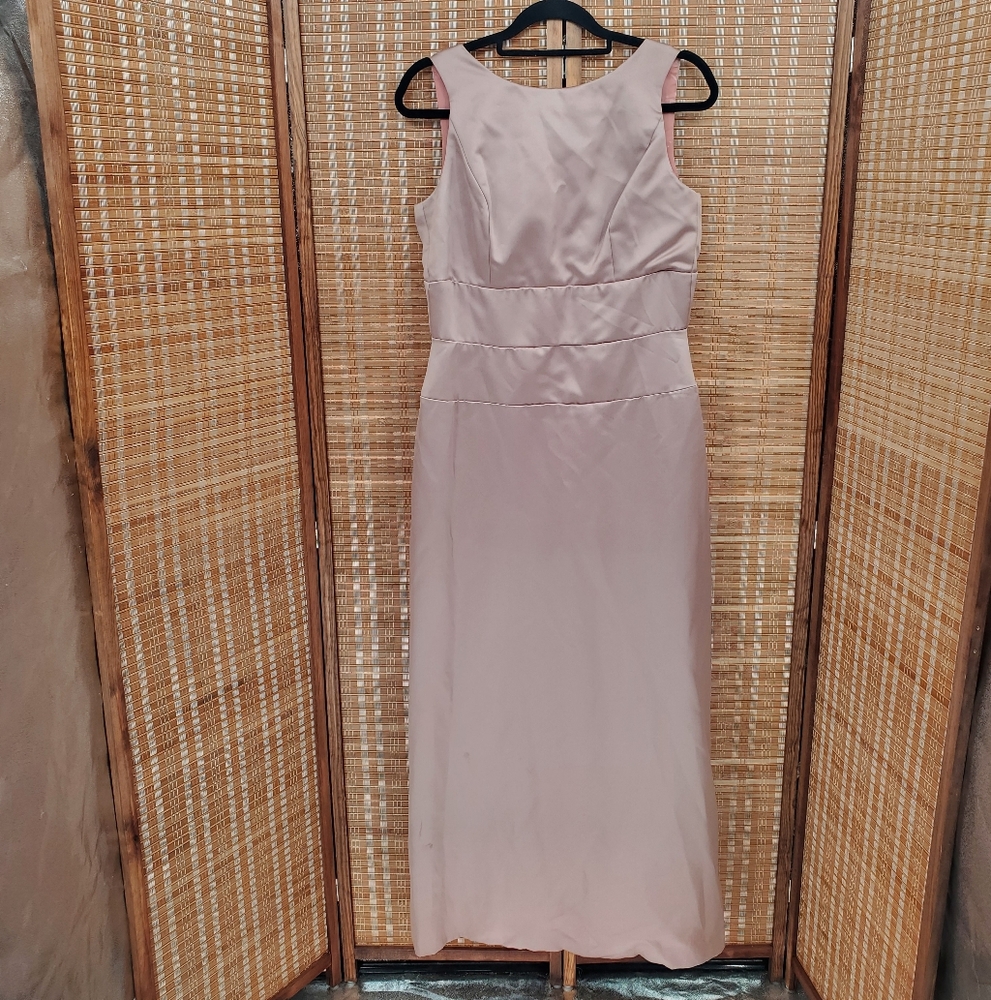 ◇ 90's Vintage Vivian Dessy Diamond Pink Satin Nicole Formal Dress Size 10 NWT